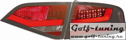 Audi A4 B8 07-11 Седан Фонари светодиодные, красно-тонированные Lightbar design