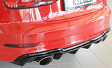 Audi A3/S3 8V Седан/Кабрио 16-19 Накладка на задний бампер/диффузор глянцевая