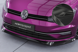 VW Golf 7 17- Накладка на передний бампер Carbo Look