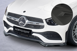 Mercedes Benz GLC C253 AMG-Line 19- Накладка переднего бампера Carbon look матовая