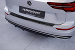 VW Golf 8 Универсал 19- Накладка на диффузор заднего бампера Carbon look глянец
