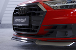 Audi A8 17-21 Сплиттер центральный Carbon look матовый для накладки на передний бампер CSL705