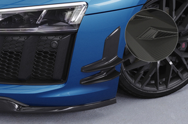 Audi R8 15-19 Накладки на передний бампер боковые Carbon look матовые