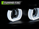 BMW E90/E91 09-12 Фары 3D led angel eyes черные под ксенон