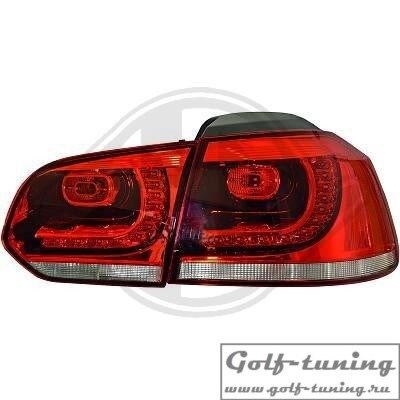 VW Golf 6 Фонари светодиодные, красно-белые R20 Look