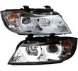 BMW E90/E91 05-08 Фары с Led ангельскими глазками под ксенон хром