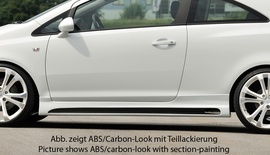 Opel Corsa D 06-14 3Дв Накладки на пороги Carbon Look