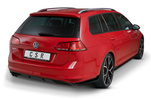 VW Golf 7 универсал 13-17 Боковые накладки на задний бампер Carbon look матовые