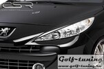 Peugeot 207 06-12 Реснички на фары carbon look