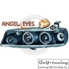 Opel Calibra Фары с линзами и ангельскими глазками черные
