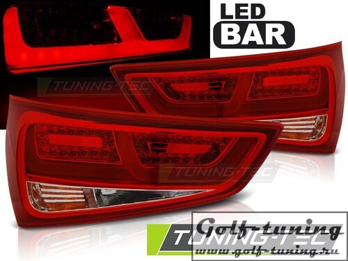 Audi A1 10-14 Фонари светодиодные, красно-белые Lightbar