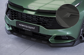 Kia Sportage 21- Накладка на передний бампер Carbon look матовая