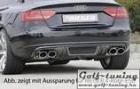 Audi A5 B8/B81 07-11 S-Line Sportback Накладка на задний бампер/диффузор Carbon Look