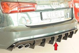 Audi A6 4G/C7 14-18 Диффузор для заднего S Line бампера глянцевый под фаркоп