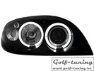Citroen Saxo 99-03 Фары с линзами и ангельскими глазками черные