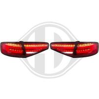 AUDI A4 B8 11-15 Седан Фонари lightbar design с бегающим поворотником красные