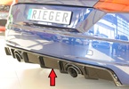 Audi TT (8J-FV/8S) S-Line 14-18/18- Накладка на задний бампер/диффузор глянцевая