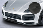 Porsche Cayenne 17- Накладка переднего бампера Carbon look матовая