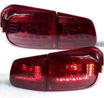 VW Tiguan 11-16 Фонари светодиодные, красно-тонированные