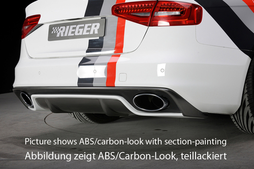Audi A4 B8 11-15 Диффузор для заднего бампера carbon look