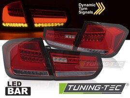 BMW F30 11-15 Фонари lightbar design с бегающим поворотником красно-белые