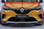 Renault Captur 2 19- Накладка на передний бампер Carbon look матовая