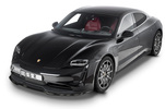 Porsche Taycan/Taycan 4S 19- Накладка переднего бампера Carbon look матовая