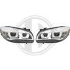 BMW X1 E84 11-14 Фары с линзами и 3D ангельскими глазками под галоген хром