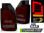 VW T5 09-15 Фонари led bar красно-тонированные с бегающим поворотником