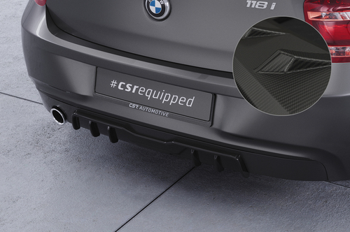 BMW 1er F20/F21 11-15 Накладка на задний бампер Carbon look матовая