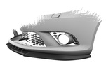 Skoda Fabia 2 RS 10-14 Накладка на передний бампер матовая Carbon look