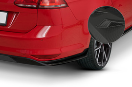 VW Golf 7 универсал 13-17 Боковые накладки на задний бампер Carbon look матовые