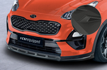 Kia Sportage 18- Накладка переднего бампера Carbon look матовая