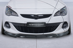 Opel Astra J GTC 18- Сплиттер центральный Carbon look матовый для накладки на передний бампер CSL695