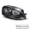 VW Golf 7 12-17 Фары с 3D led ангельскими глазками черные