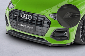 Audi Q5 (FY/FYT) 20- Накладка переднего бампера Carbon look матовая