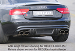 Audi S5 B8/B81 07-11 Sportback Накладка на задний бампер/диффузор Carbon Look