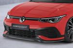 VW Golf 8 GTI Clubsport 2020- Накладка на передний бампер carbon look глянец