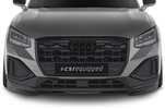 Audi Q2 20- Накладка переднего бампера Carbon look матовая