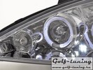 Ford Focus 98-01 Фары с линзами и ангельскими глазками хром