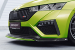 Skoda Octavia 4 RS/RS-Plus 20- Сплиттер центральный Carbon look матовый для накладки на передний бампер CSL624