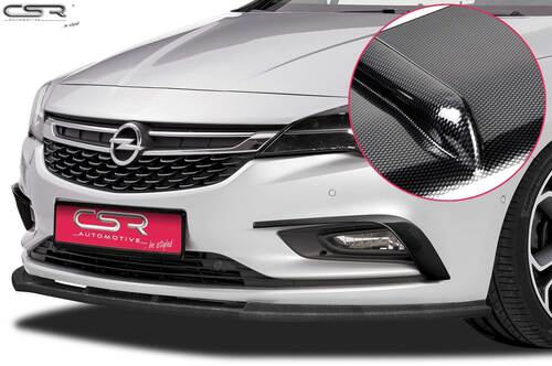 Opel Astra K 15-19 Накладка на передний бампер Carbon look