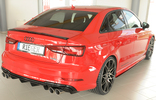 Audi A3 8V Седан/Кабрио 16-19 Накладка на задний бампер/диффузор глянцевая
