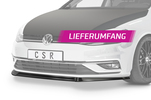 VW Golf VII 2017-2020 (Facelift) Накладка на передний бампер матовая
