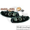 Rover 200 95-00 Фары с линзами и ангельскими глазками черные