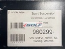 VW Golf 6 Комплект спортивной подвески Vogtland с занижением -50mm
