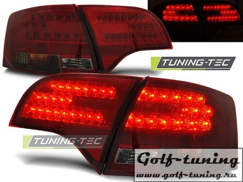 Audi A4 B7 04-08 Универсал Фонари светодиодные, красно-тонированные