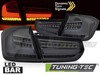 BMW F30 11-15 Фонари lightbar design с бегающим поворотником тонированные