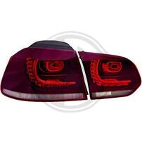 VW Golf 6 Фонари светодиодные, красно-тонированные R20 Look
