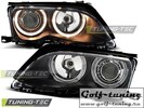 BMW E46 01-05 Фары Angel Eyes черные